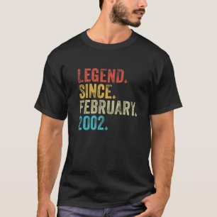 20 Jahre alte Legende seit Februar 2002 20. Geburt T-Shirt