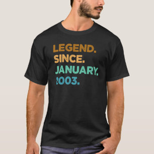 20 Jahre alte Legende Seit Januar 2003 20. Geburts T-Shirt