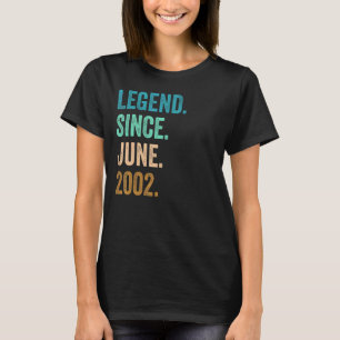 20 Jahre alte Legende seit Juni 2002 20. Geburtsta T-Shirt