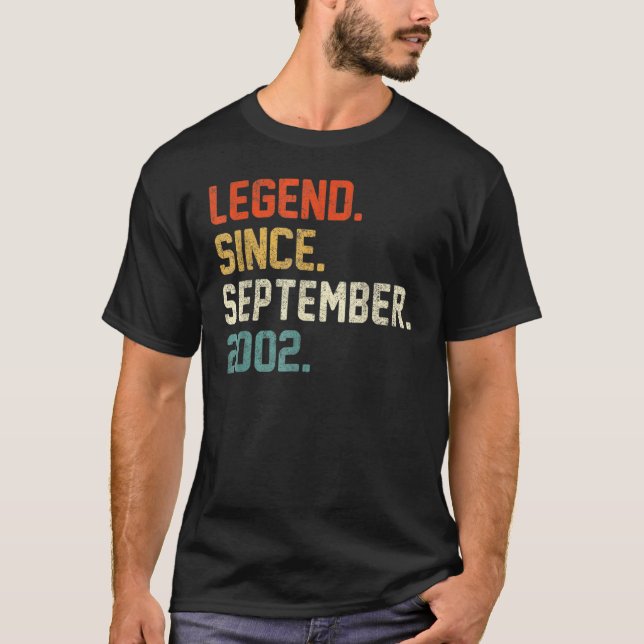 20 Jahre alte Legende seit September 2002 20. Bir T-Shirt (Vorderseite)