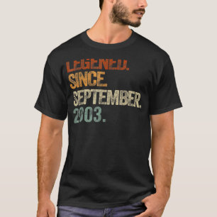 20 Jahre alte Legende seit September 2003 20. Bir T-Shirt