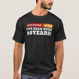 20 Jahre Arbeit Jahrestag 20. Mitarbeiterbewertung T-Shirt