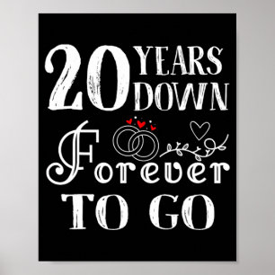 20 Jahre für immer, um ein paar 20. Hochzeit und Poster