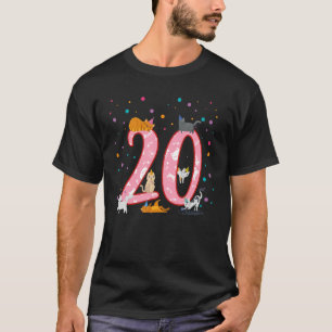 20 Jahre Geburtstag Niedliche Katzen Liebe 20. Geb T-Shirt