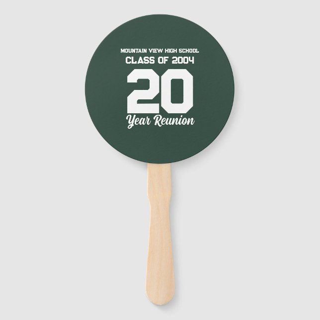 20 Jahre High School Wiedersehen - Weißer Sporty T Fächer (Vorderseite)