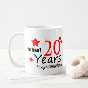 20 Jahre Jahrestag Kaffeetasse