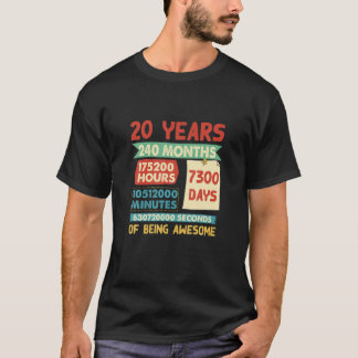 20 Jahre Phantastisch 240 Monate 20. Geburtstag T-Shirt