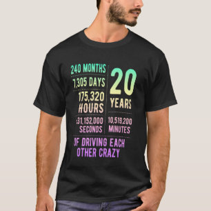 20 Jahre Verheiratet Gewitter 20. Hochzeitstag T-Shirt