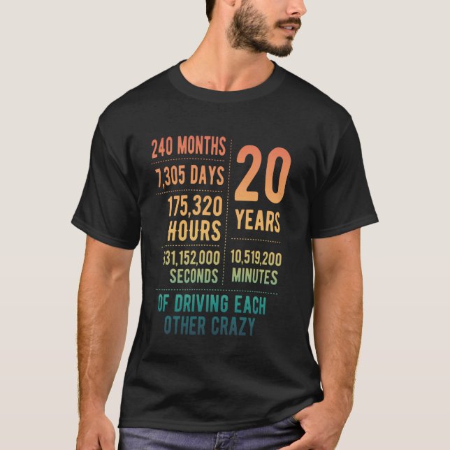 20 Jahre Verheiratet Gewitter 20. Hochzeitstag T-Shirt (Vorderseite)