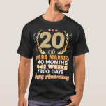 20 Jahre Verheiratet Happy 20. Wedding Anniversary T-Shirt<br><div class="desc">20 Jahre Verheiratet Happy 20. Hochzeit Jahrestag Couple Ring T - Shirt</div>