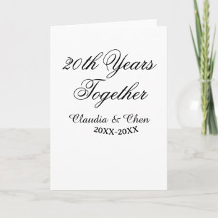 20 Jahre zusammen Jubiläum Name Datum Jahr sim Karte