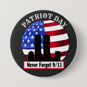 20. Jahrestag 9/11 nie vergessen Button