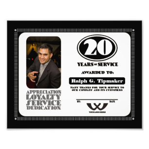 20-jähriger Retro-Service Fotodruck