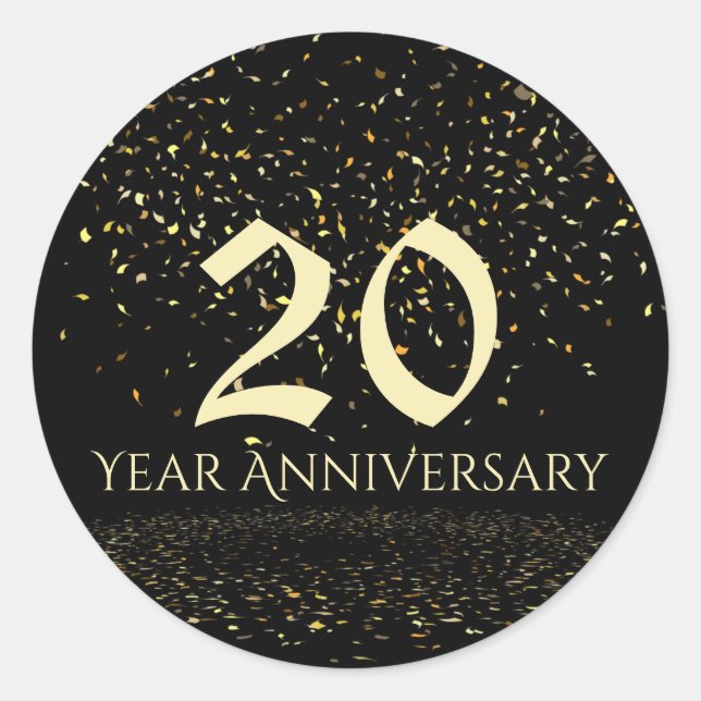 20-jähriger Umschlag Aufkleber (Vorderseite)