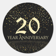 20-jähriger Umschlag Aufkleber