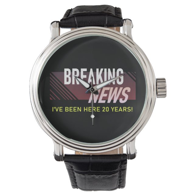 20-jähriges Arbeitsjubiläum Zwanzigster Arbeitnehm Armbanduhr (Vorderseite)