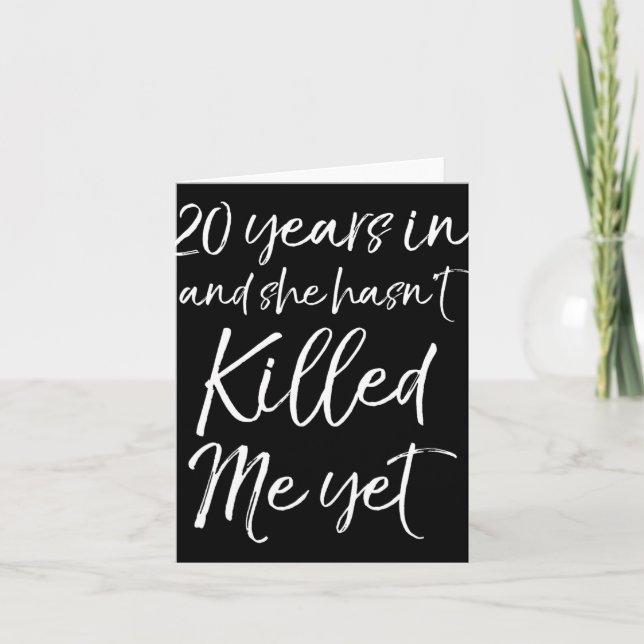 20. Jubiläum 20 Jahre, und sie hat&#39;t Ki Karte (Vorderseite)