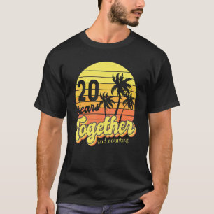20. Jubiläum Cruise Couple Vacation Beach Palm T-Shirt