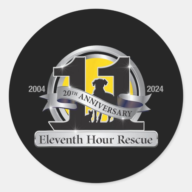 20. Jubiläum Logo-T - Shirt.png Runder Aufkleber (Vorderseite)