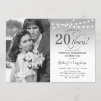 20. Jubiläum mit Foto - Silver White