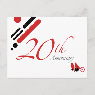 20. Jubiläum (Mod-Vögel) Postkarte