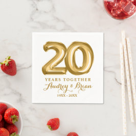 20. Jubiläum Personalisiert Serviette