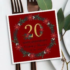 20. Jubiläum Personalisierte Weihnachten Napkins Serviette