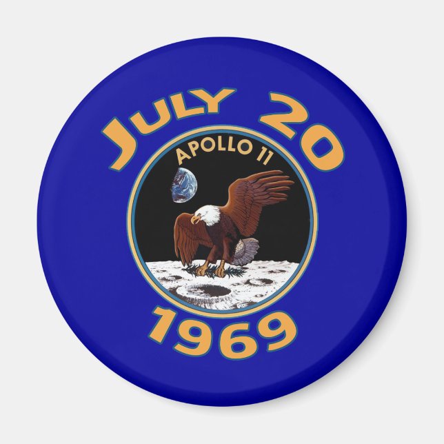 20. Juli 1969 Apollo 11 Mission zum Mond Magnet (Vorne)