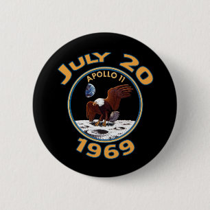 20. Juli 1969 Auftrag Apollo 11 zum Mond Button