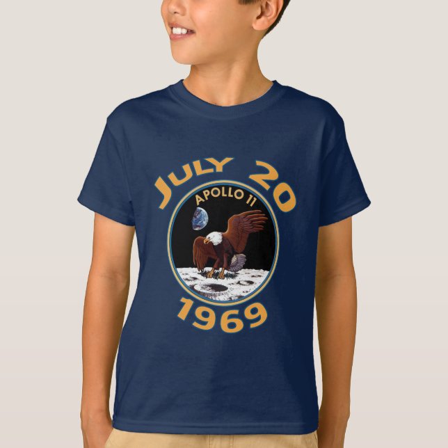 20. Juli 1969 Auftrag Apollo 11 zum Mond T-Shirt (Vorderseite)