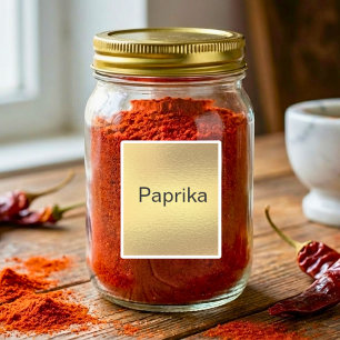 20 Küchenkräuter und Gewürze, schwarz und gold met Aufkleber