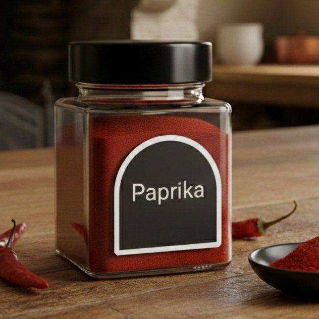 20 Küchenkräuter und Gewürze, schwarz-weiß-etikett Aufkleber (Von Creator hochgeladen)