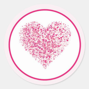 20 Light Pink Heart Wedding Umschlag Aufkleber