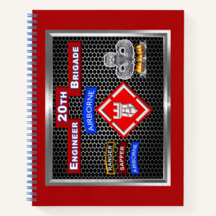 20. Mighty Engineer Brigade-Im Flugzeug Notizbuch