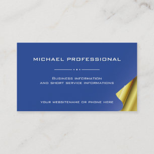 20 Moderne Beruflich Business Card blau, Gold Visitenkarte