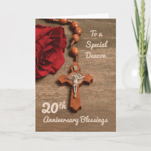 20. Ordination Jubiläum Rose & Rosary Karte