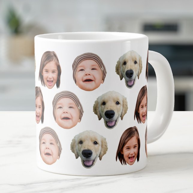 20 Oz Jumbo Family Face 3 Fotos Spezialität Jumbo-Tasse (Von Creator hochgeladen)