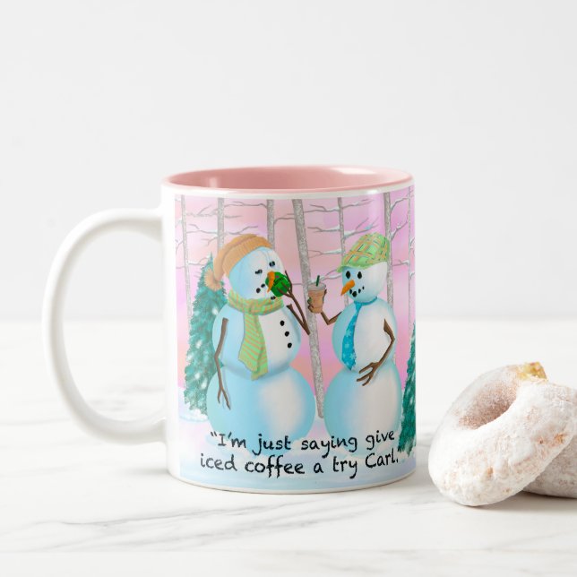 20 oz Snowmen und Kaffee Tasse (Mit Donut)