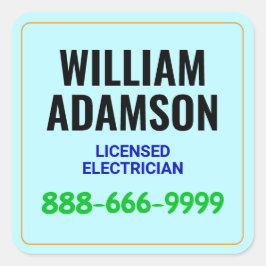 20 PCS - Kontaktaufnahme (Werbung, Marketing) Förd Quadratischer Aufkleber