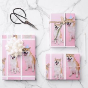 20 Personalisierte Vorlage für FotoCollage Geschenkpapier Set