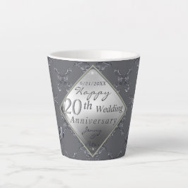 20. Platinum Smaragdjubiläum Latte Tasse