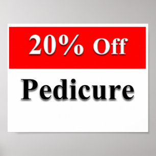 20 % Preisnachlass für Pediküre Poster