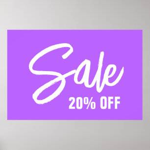 20% Rabatt auf Verkauf, großes Verkaufspopster für Poster