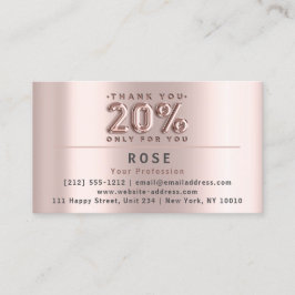 20% Rabatt Logos Vielen Dank Rose US-amerikanische Terminkarte