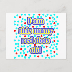 20 rote Punkte alt Postkarte