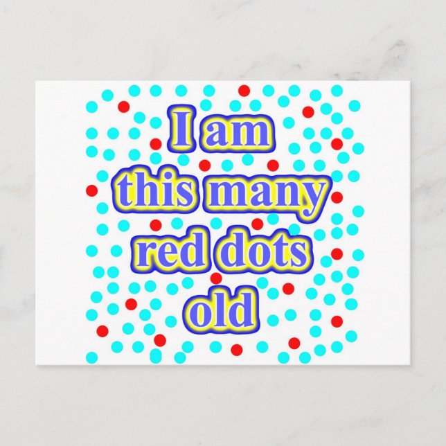 20 rote Punkte alt Postkarte (Vorderseite)