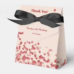 20. Ruby Red Glitter Champagner Geburtstag  Geschenkschachtel