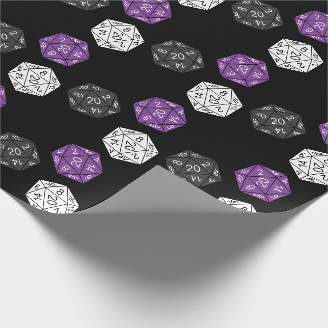 20 Sided Dice DND Games Kindergeburtstag Party Geschenkpapier (Ecke)