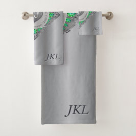 20. Smaragdjubiläum Platinhandtuch Badhandtuch Set