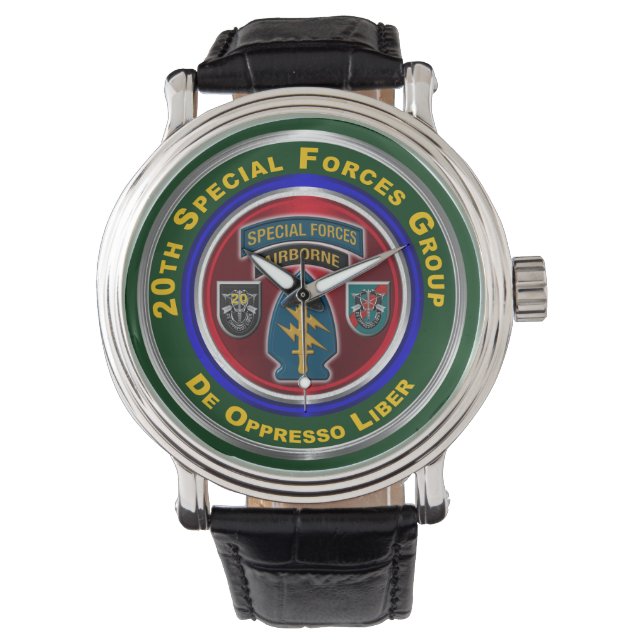 20. Special Forces Group "Im Flugzeug" Armbanduhr (Vorderseite)